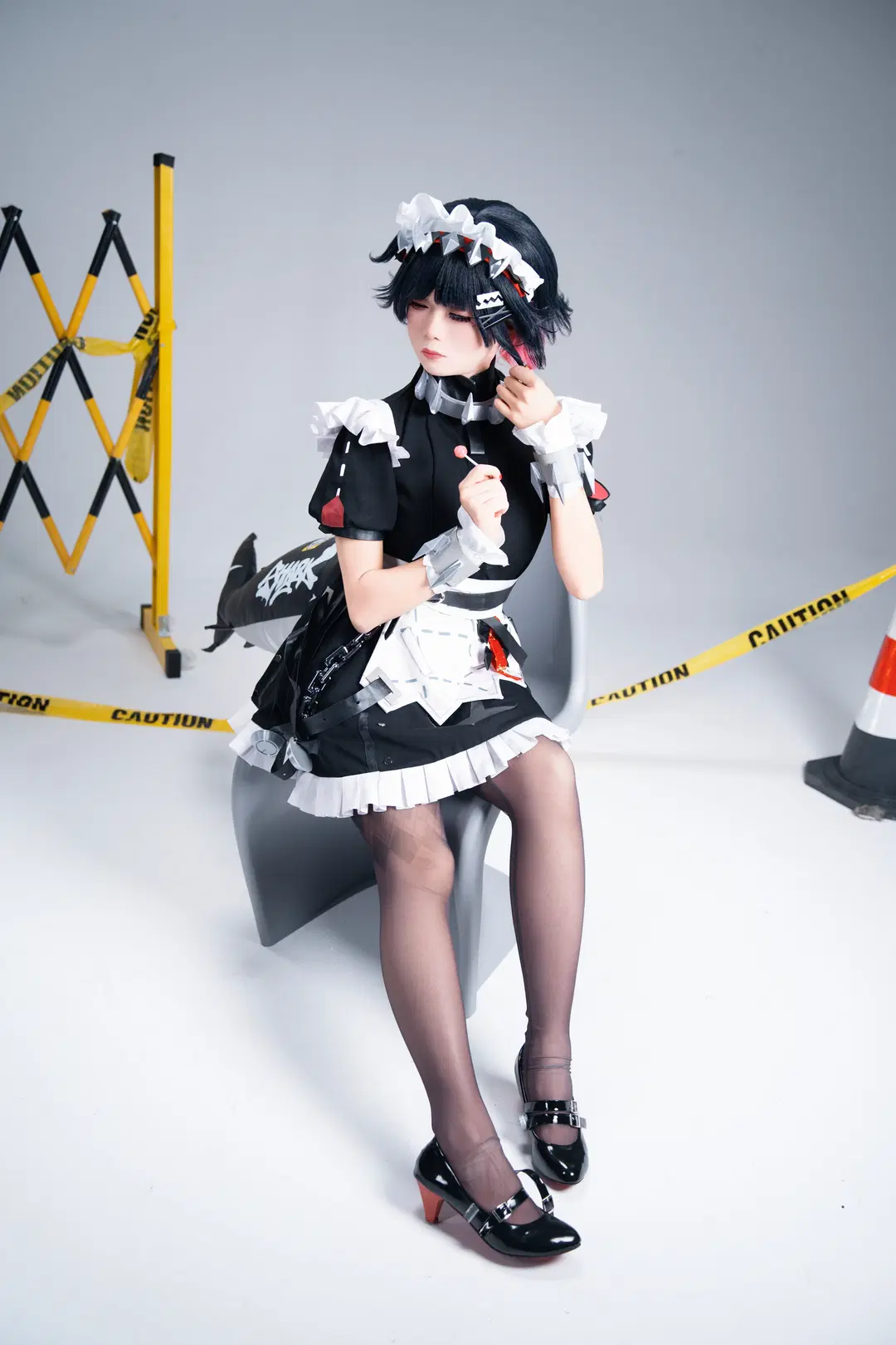 绝区零, 二次元cosplay, 艾莲乔cos, 鲨鱼妹, 黑丝