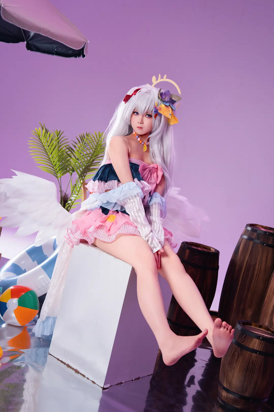 【白洲梓cos】還原蔚藍檔案的水梓泳裝立繪