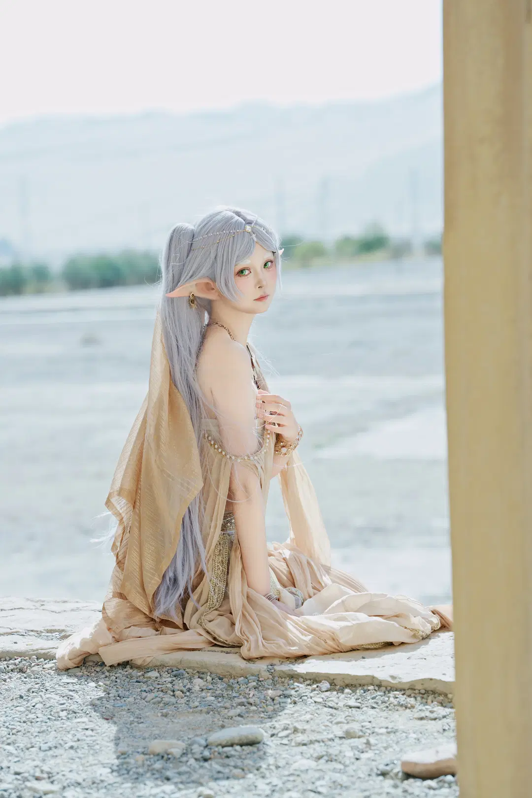 【フリーレン コスプレ】『葬送のフリーレン』独自設定、敦煌の砂漠に佇む魔法使い - 晨星📷 - 6枚目