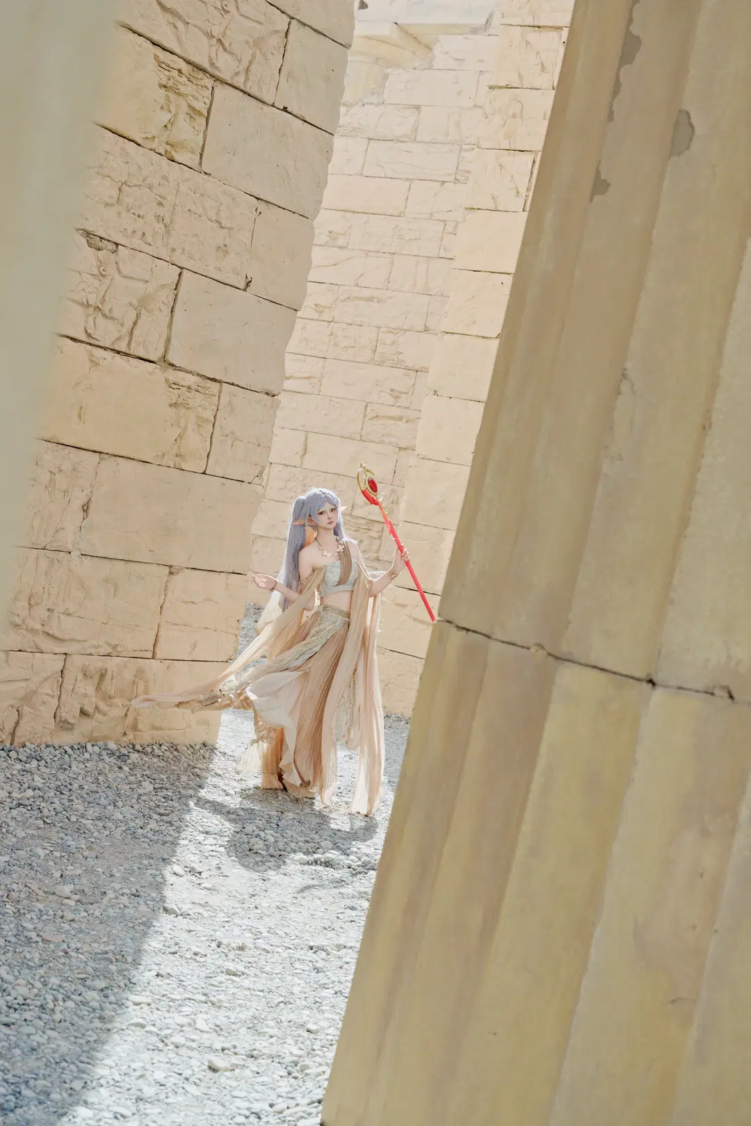 [Frieren cosplay] Frieren: Beyond Journey's End Dunhuang Travel Photography Fan Design by 晨星📷 - Image 4