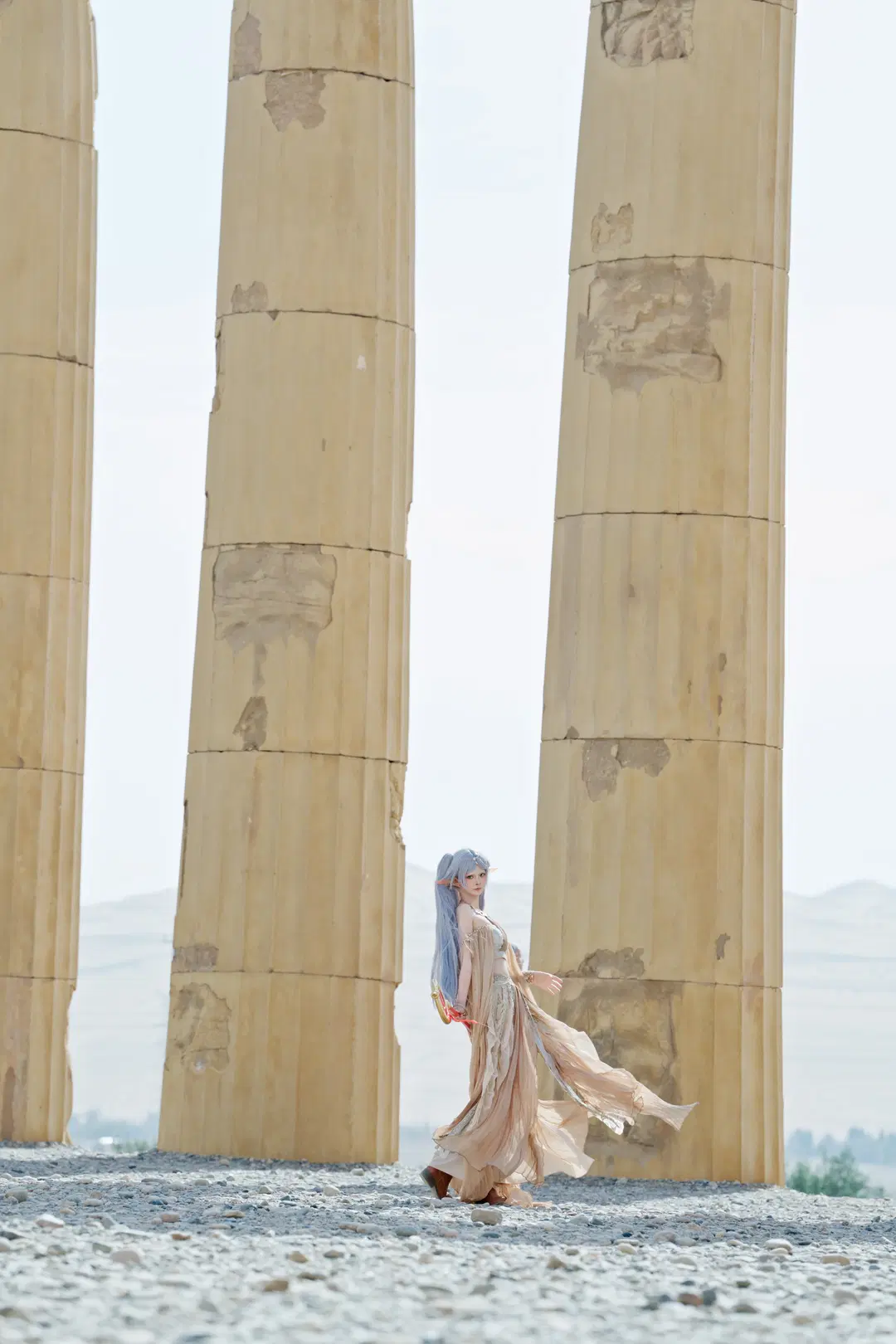 [Frieren cosplay] Frieren: Beyond Journey's End Dunhuang Travel Photography Fan Design by 晨星📷 - Image 5