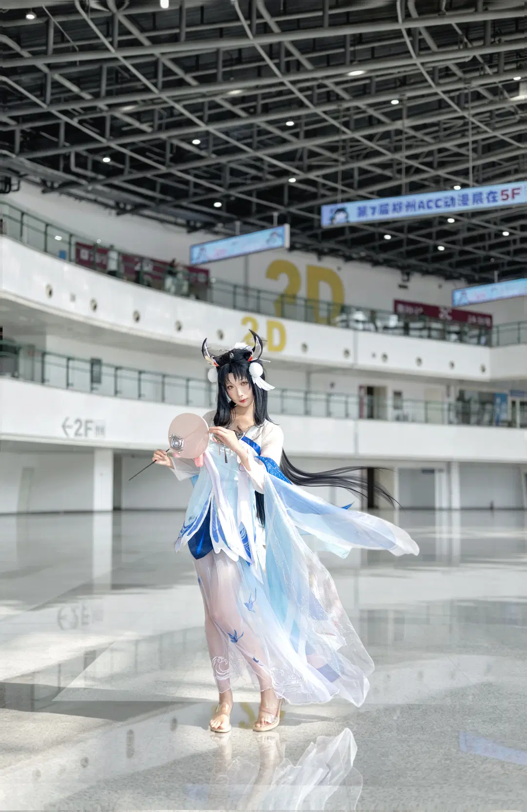 【嫦娥 コスプレ】『オナー・オブ・キングス』如夢令――峡谷で最も憂いを帯びた存在を体現したイベント写真 - momo - 4枚目