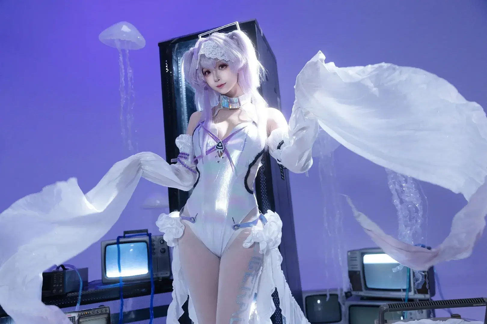 Cyberpunk, Anime cosplay, Liberalio cosplay, Goddess of Victory: NIKKE, Stockings