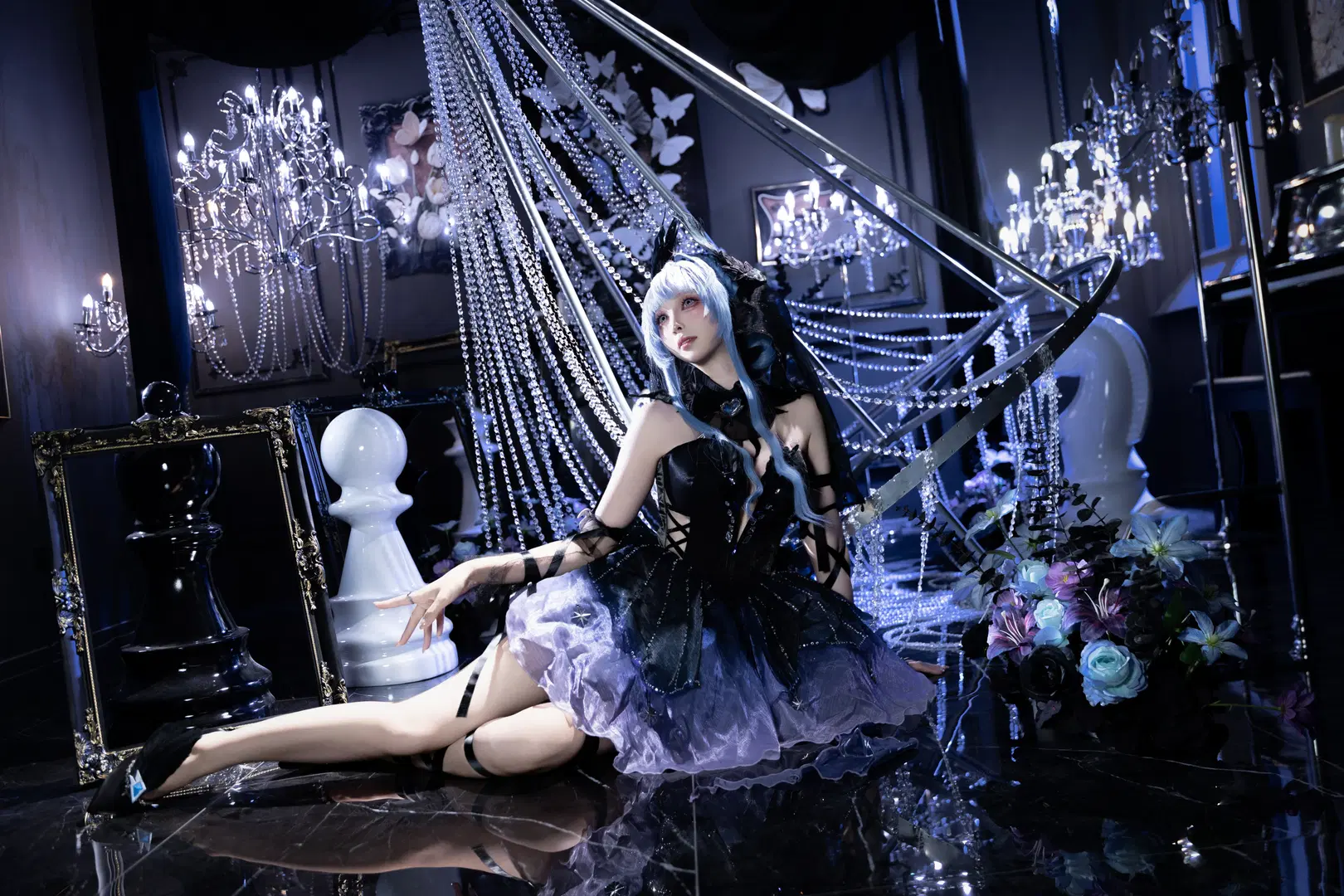 二次元コスプレ, 黒ストッキング, 無期迷途, ダークゴシック風, ハメルコスプレ