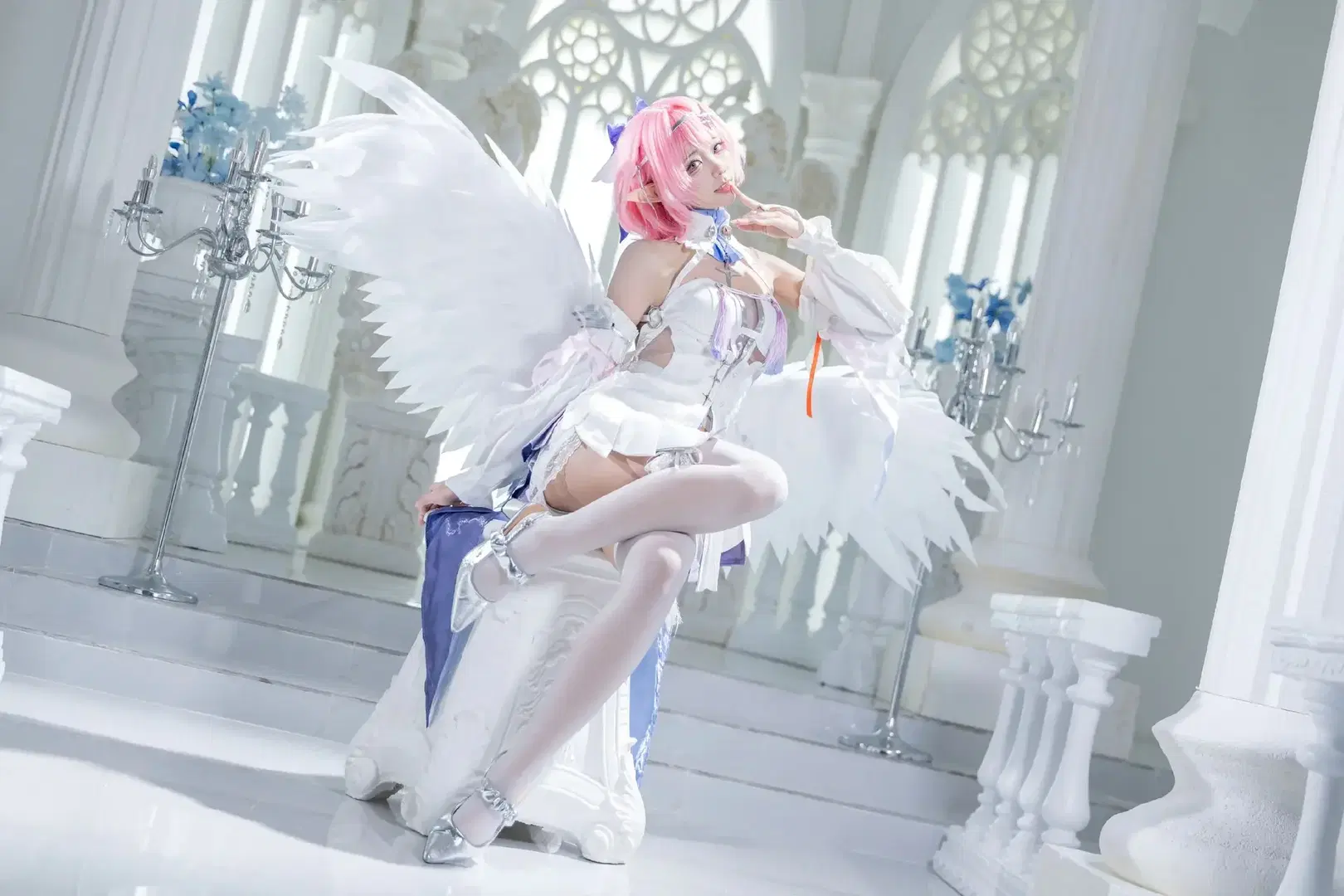 【レミエール コスプレ】ゼンレスゾーンゼロの聖潔なる天使スタイル、ついに公開 - 青空（棚拍版） - 4枚目