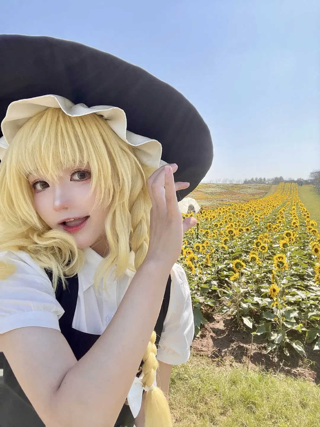 [Marisa cosplay] The black-and-white magician in the sunflower field by 元素素素素 - Image 5
