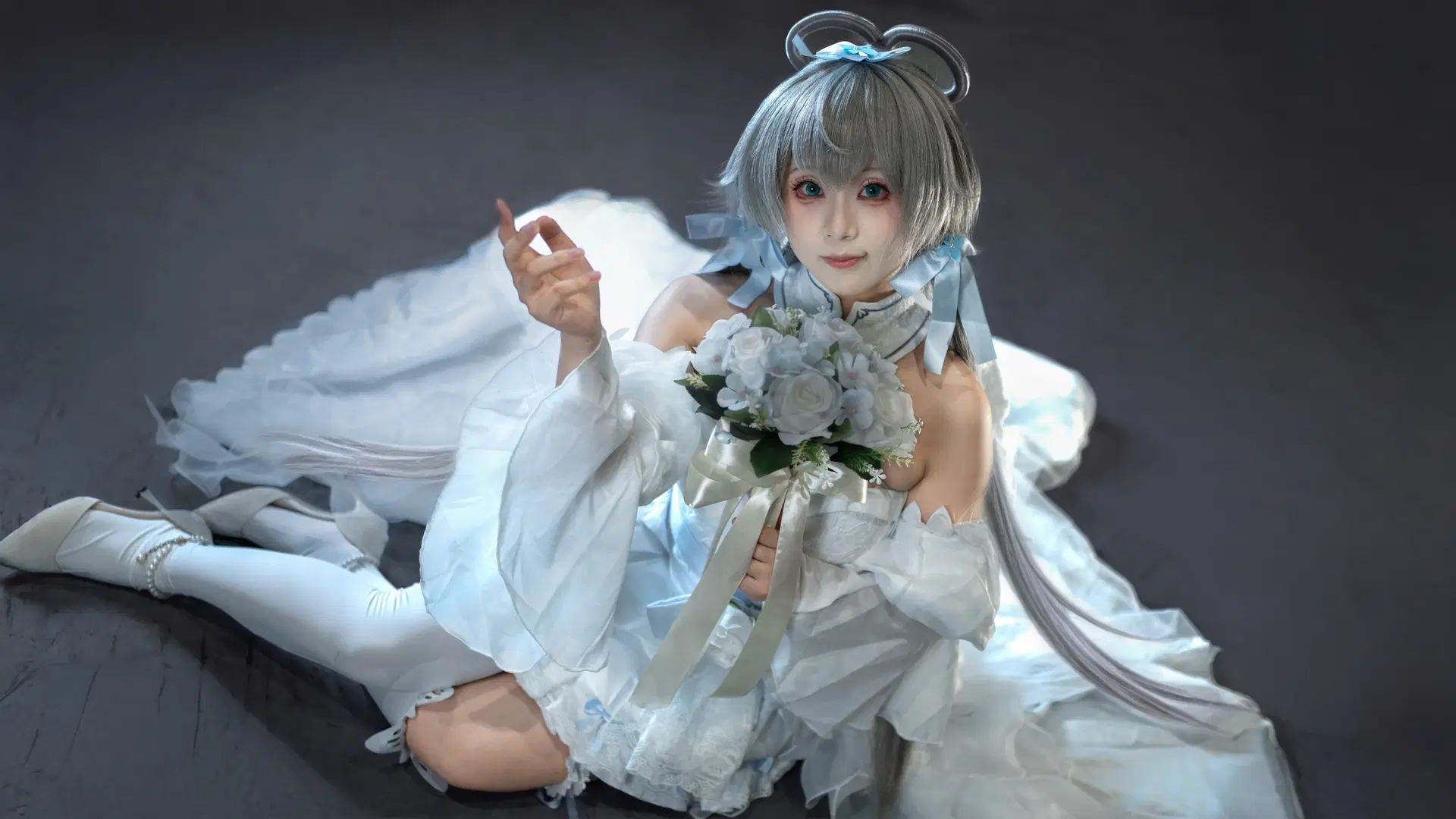 【洛天依 コスプレ】中国VOCALOIDの花嫁！BWのイベント写真、白ヴェールと光影の邂逅 - 狸花 - 2枚目