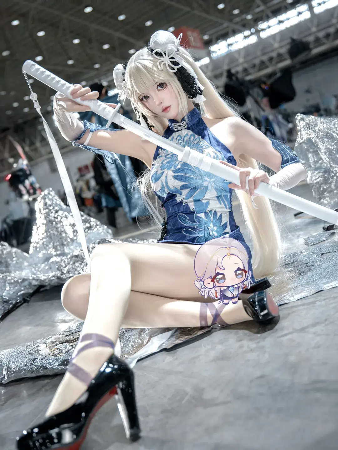 【殷紫萍cos】永劫無間蘭亭月皮膚的漫展場照 - 沫沫子_ - 第2張