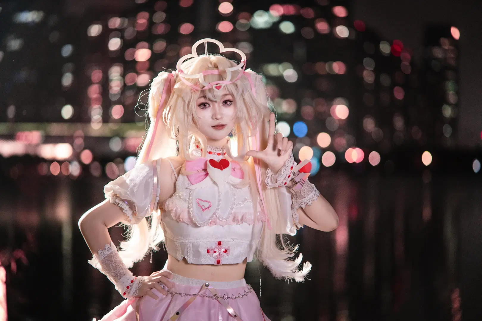 [Phanuel cosplay] Path to Nowhere Phanuel, Swan Lake night view large aperture photo set by 不是松鼠 - Image 2
