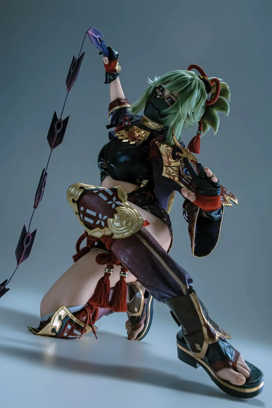 【久岐忍cos】原神忍者类战斗风动作参考，一场互相折磨的拍摄 - 是菱沫沫吖 - 第10张