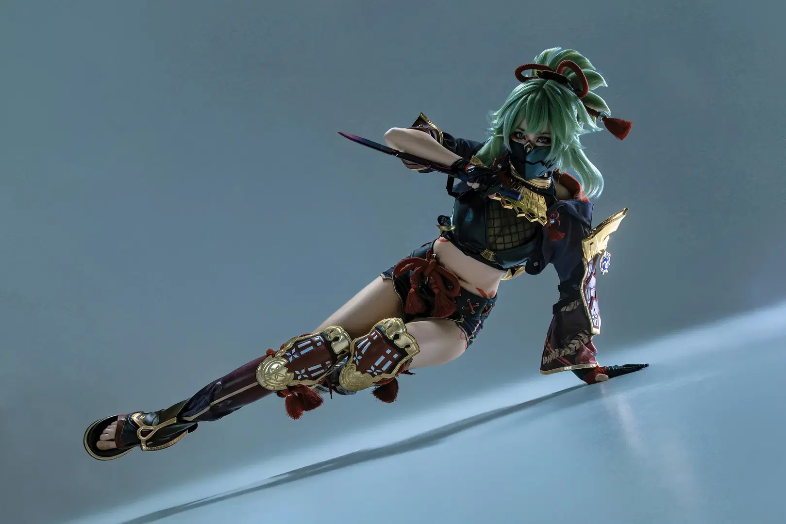 【久岐忍cos】原神忍者类战斗风动作参考，一场互相折磨的拍摄 - 是菱沫沫吖 - 第11张