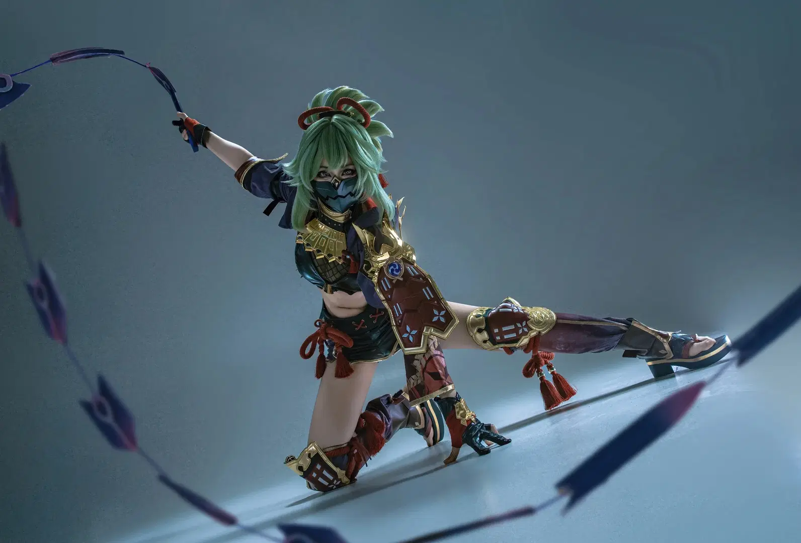 【久岐忍cos】原神忍者类战斗风动作参考，一场互相折磨的拍摄 - 是菱沫沫吖 - 第12张