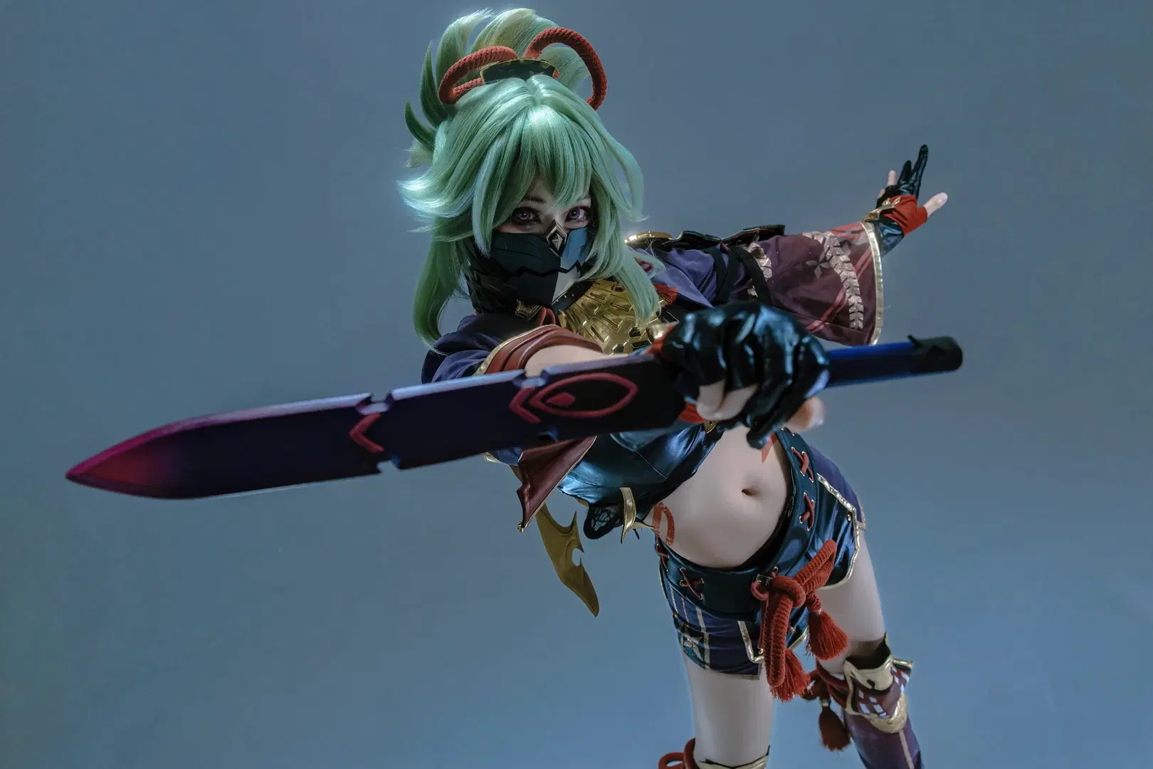 【久岐忍cos】原神忍者类战斗风动作参考，一场互相折磨的拍摄 - 是菱沫沫吖 - 第14张