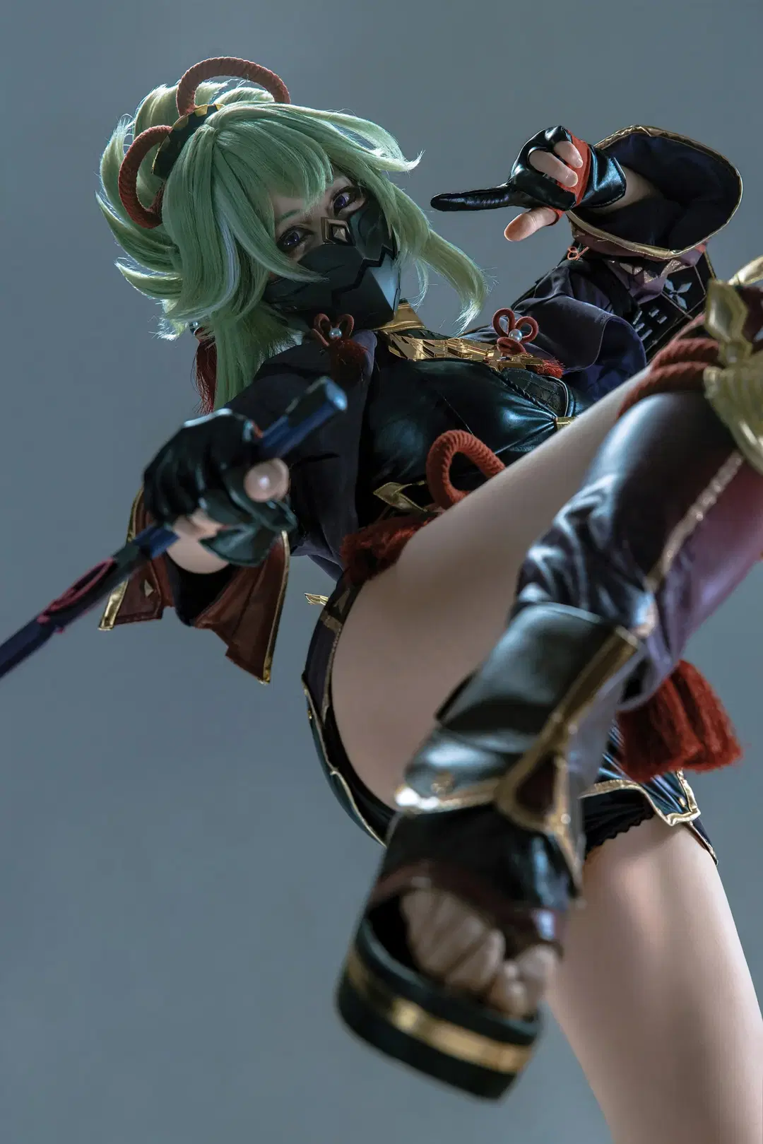 【久岐忍cos】原神忍者类战斗风动作参考，一场互相折磨的拍摄 - 是菱沫沫吖 - 第2张
