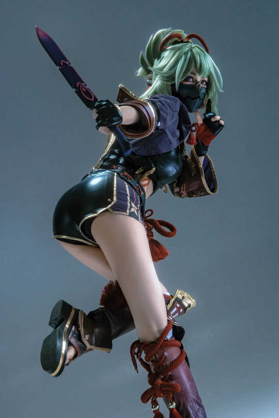 【久岐忍cos】原神忍者类战斗风动作参考，一场互相折磨的拍摄 - 是菱沫沫吖 - 第3张