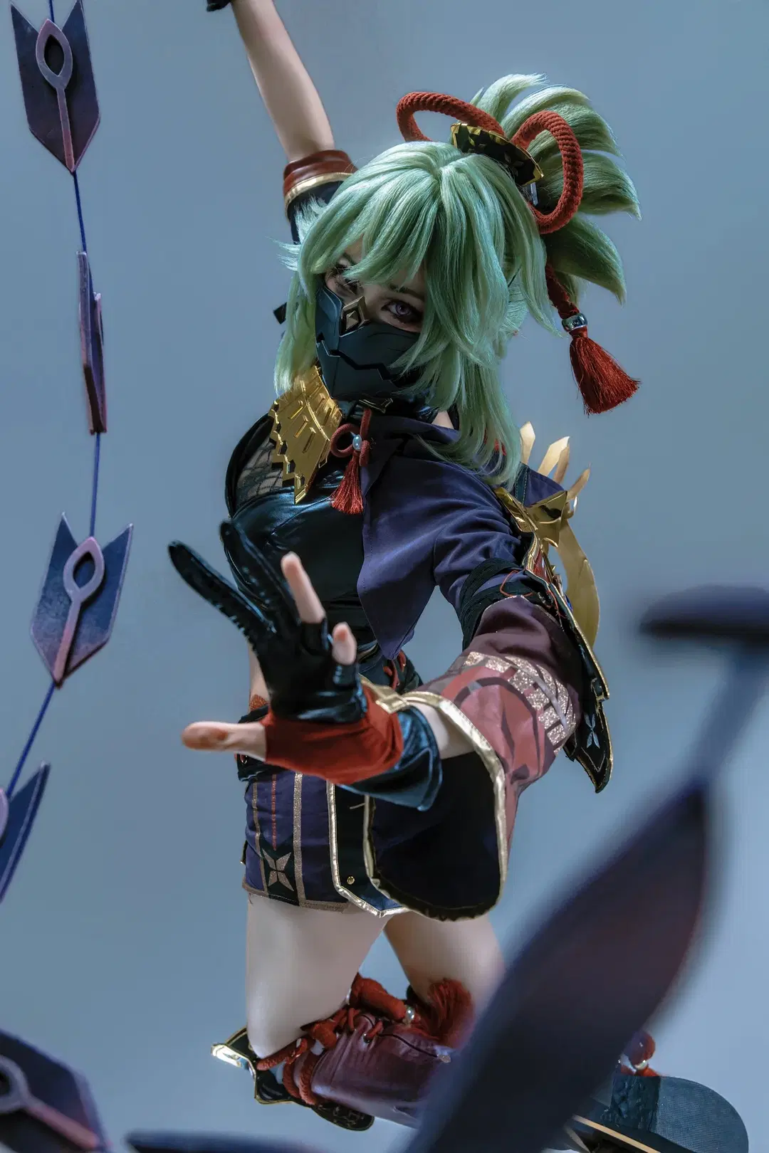 【久岐忍cos】原神忍者类战斗风动作参考，一场互相折磨的拍摄 - 是菱沫沫吖 - 第4张