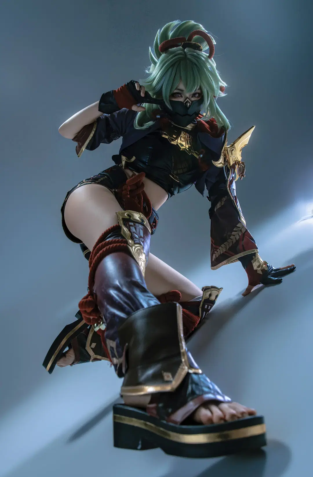 【久岐忍cos】原神忍者类战斗风动作参考，一场互相折磨的拍摄 - 是菱沫沫吖 - 第5张