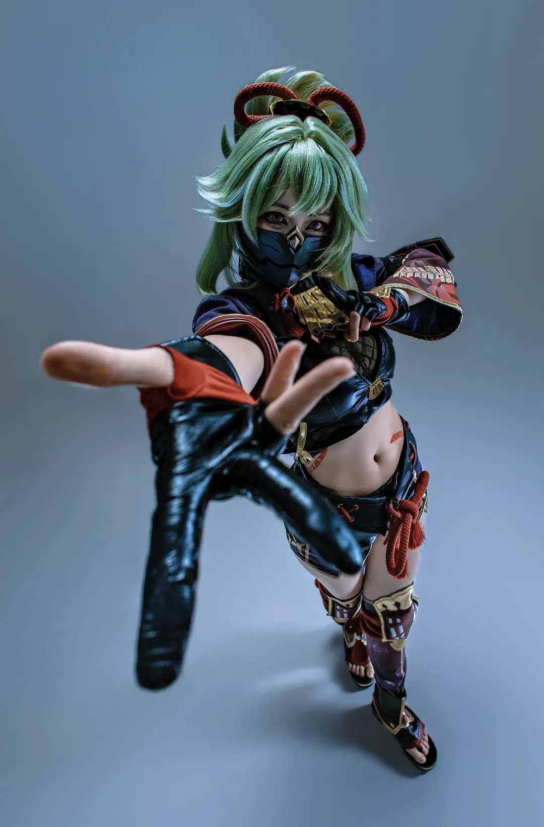 【久岐忍cos】原神忍者类战斗风动作参考，一场互相折磨的拍摄 - 是菱沫沫吖 - 第8张