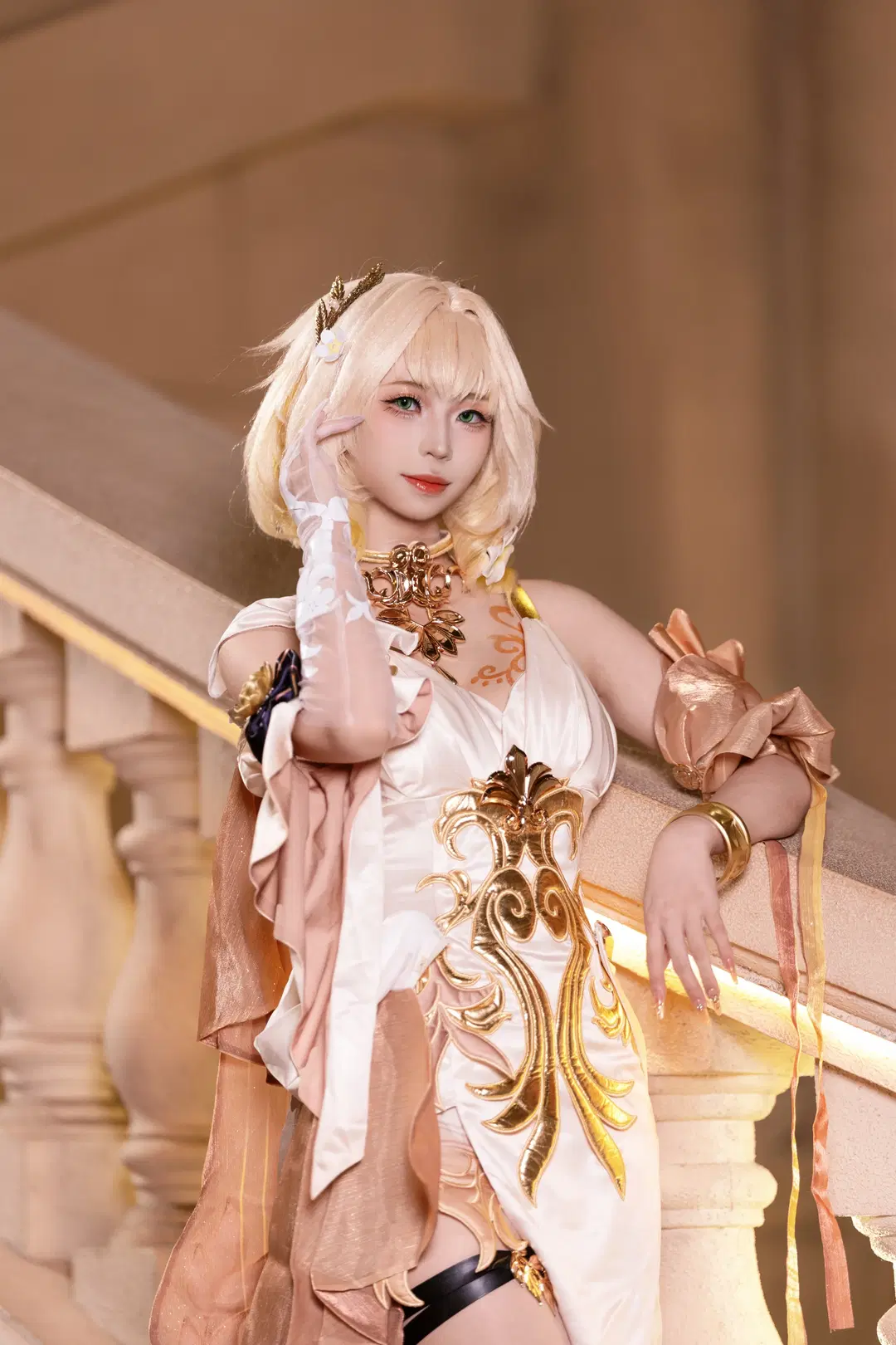 【阿格莱雅cos】崩坏星穹铁道：金色流光与命运交织的正片记录 - 不负浪漫与九 - 第3张