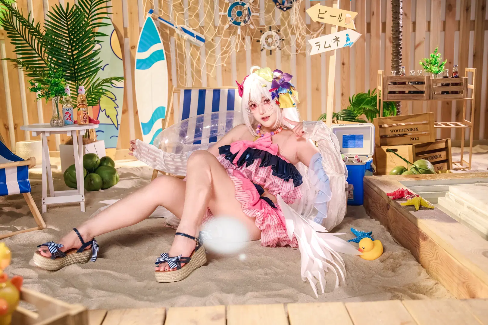 【白洲梓cos】蔚蓝档案水梓的夏日沙滩泳装记录 - 金桻 - 第9张