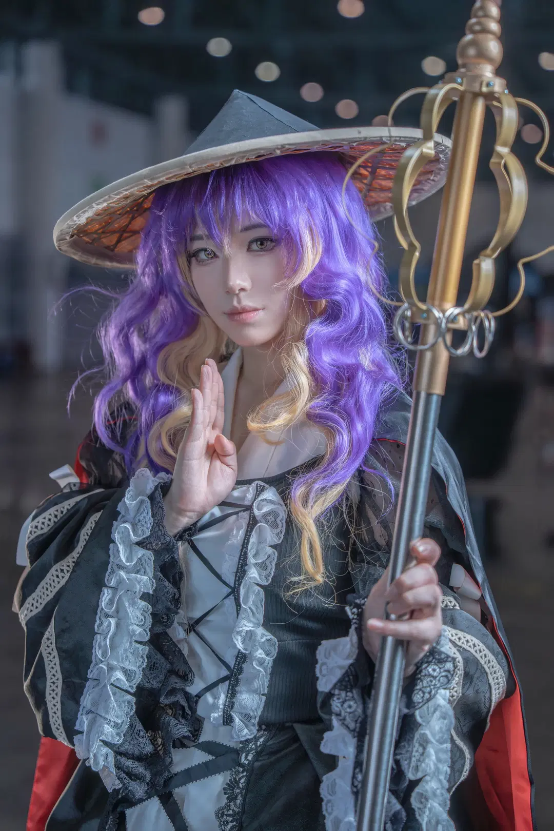 【聖白蓮cos】東方project世界線返圖，紫金漸變的華麗僧侶 - 镜寐临 - 第2張