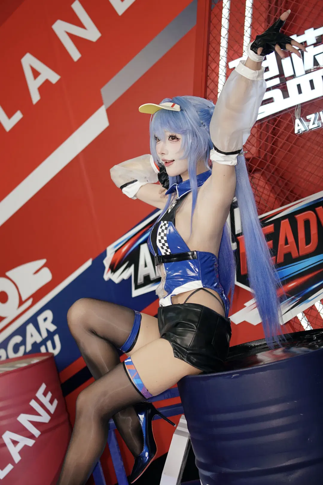 [Essex cosplay] Azur Lane Midsummer Cool Festival Racing Suit: Red & Blue Summer Speed by 劳斯基 - Image 3
