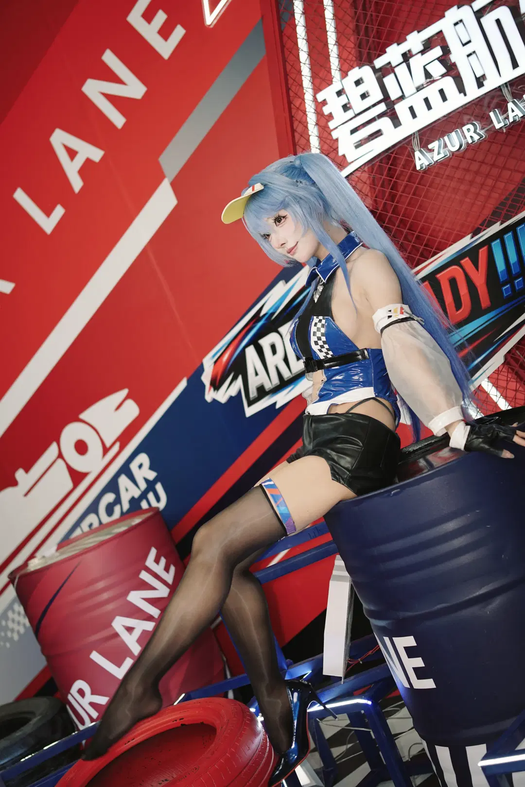 [Essex cosplay] Azur Lane Midsummer Cool Festival Racing Suit: Red & Blue Summer Speed by 劳斯基 - Image 4