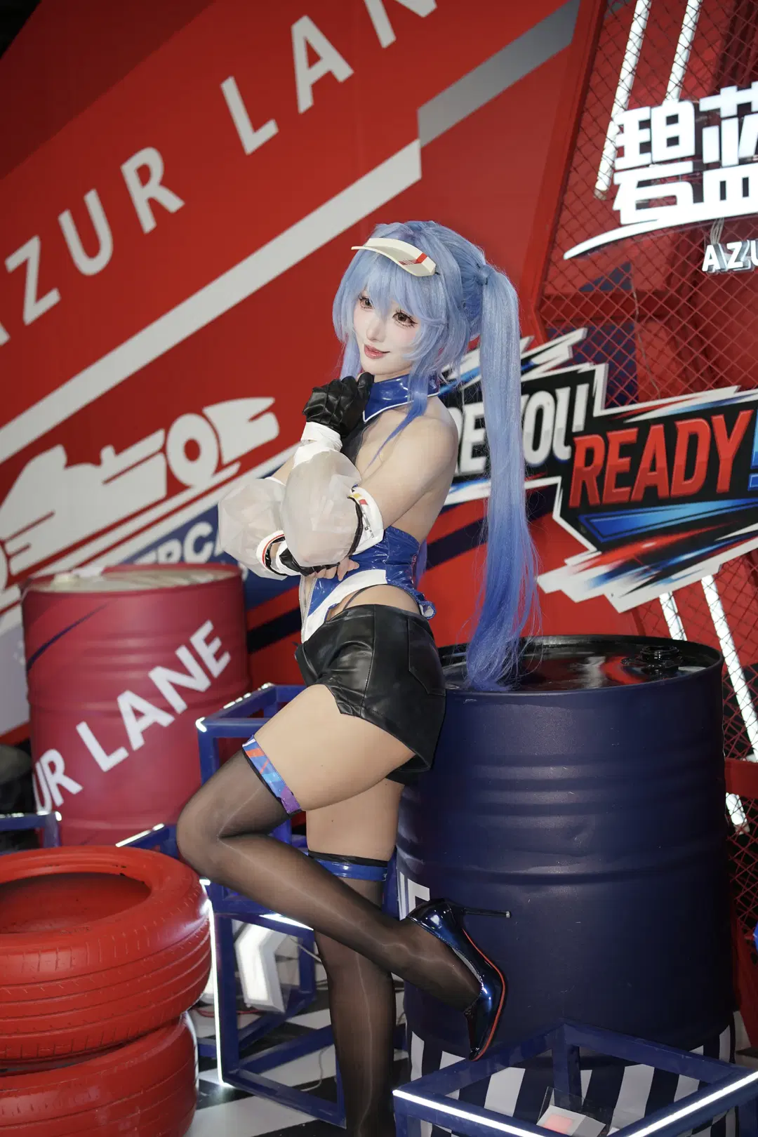 [Essex cosplay] Azur Lane Midsummer Cool Festival Racing Suit: Red & Blue Summer Speed by 劳斯基 - Image 6
