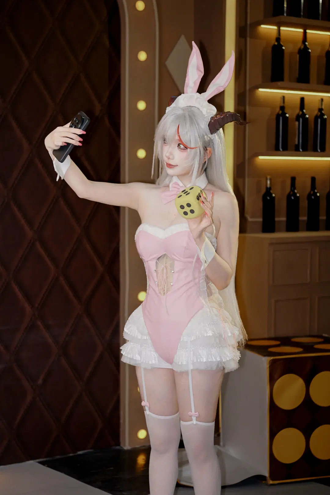 【天夫人cos】碧藍航線盛夏清涼節的粉色兔女郎造型 - 劳斯基 - 第2張