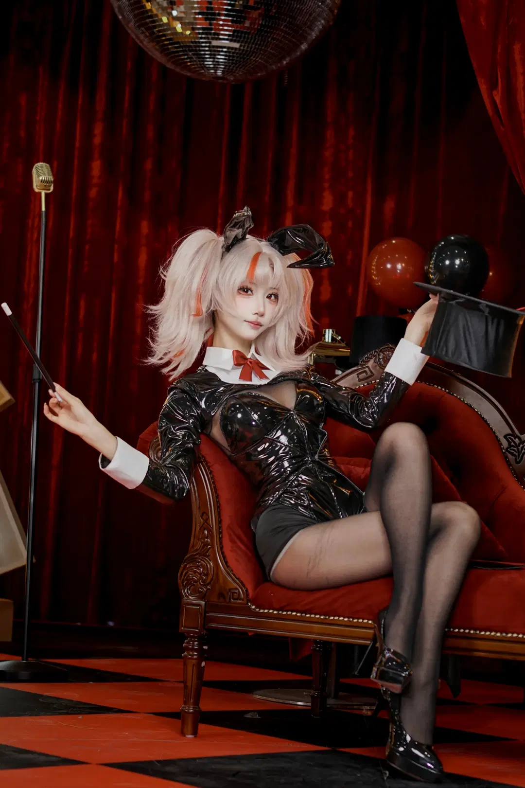 Azur Lane, Stage style, Magician cosplay, Stockings, vintage theater