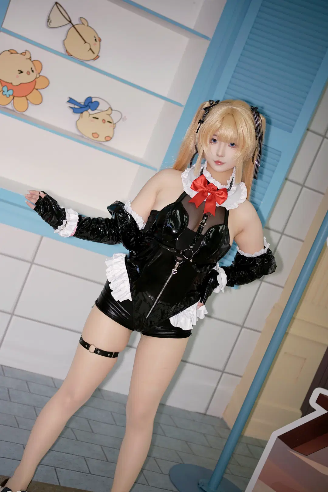 cosplay, 女仆装, 肉腿, 玛丽罗斯cos, 生或死