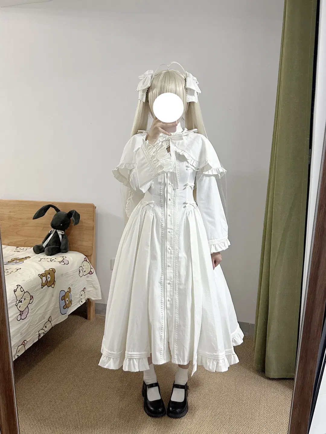 【春日野穹cos】缘之空纯白兔耳洋装试穿 - 了了ovo - 第10张