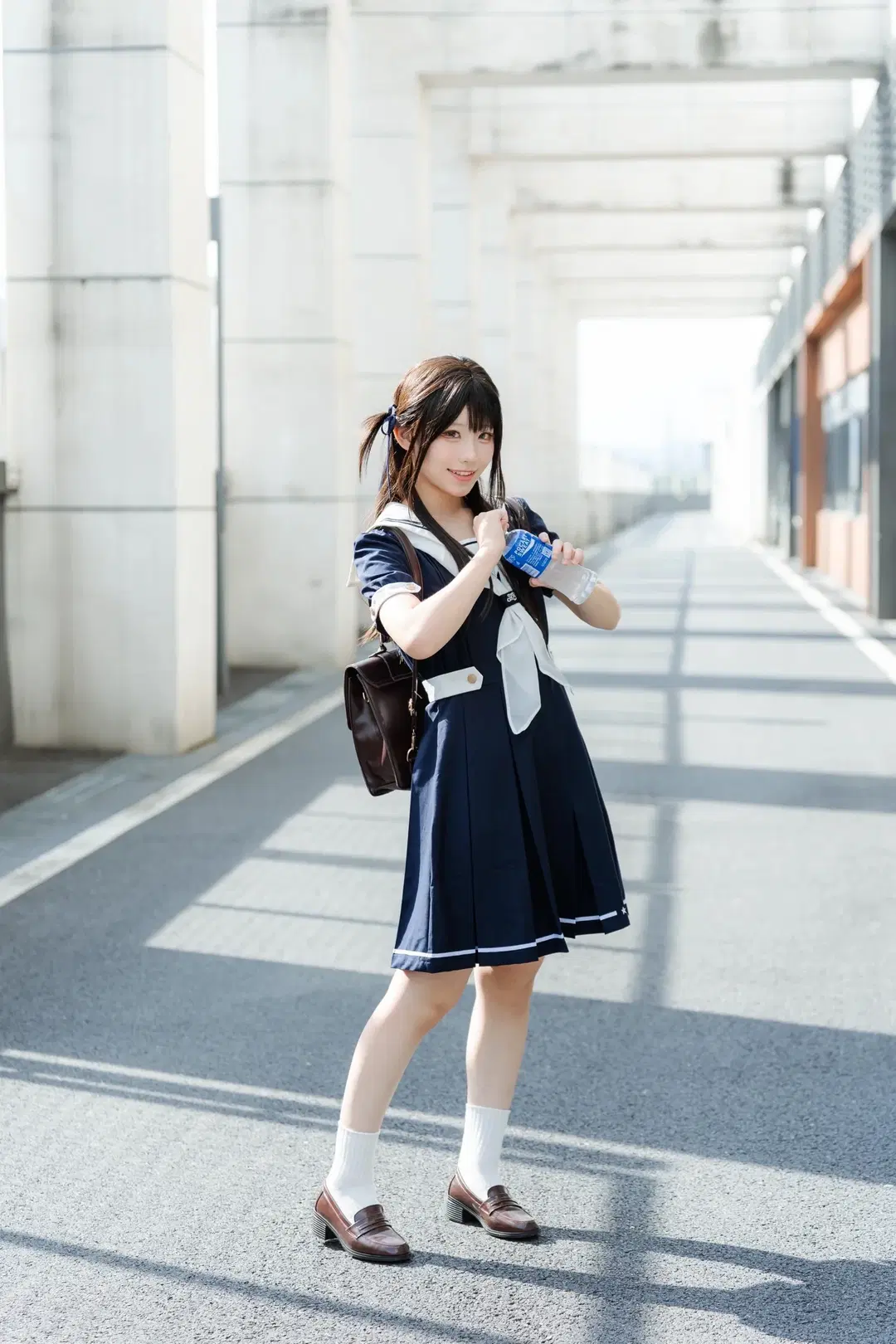 深蓝水手服与纯粹日光 日系JK写真记录 - 橘子皮 - 第3张