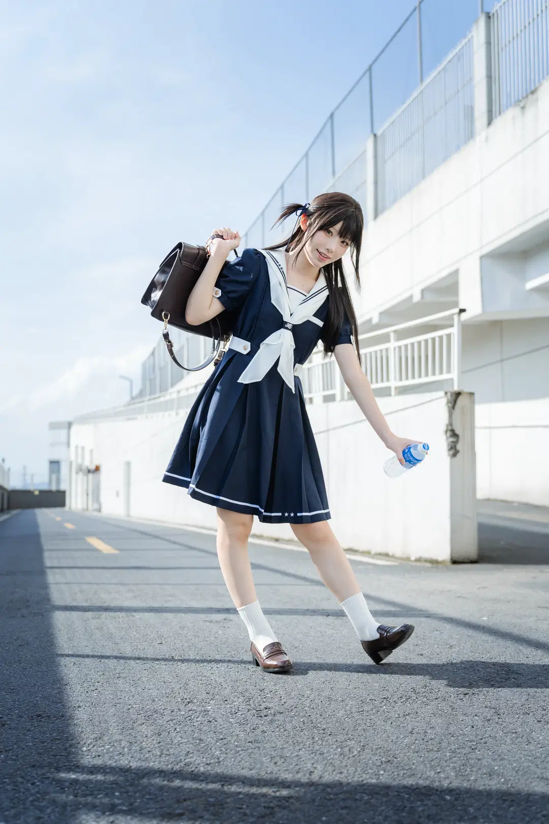 深蓝水手服与纯粹日光 日系JK写真记录 - 橘子皮 - 第7张