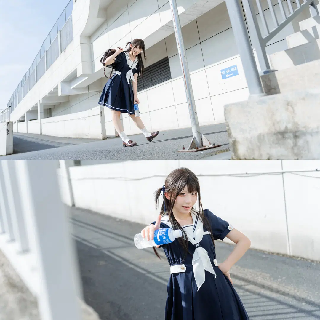 深蓝水手服与纯粹日光 日系JK写真记录 - 橘子皮 - 第8张