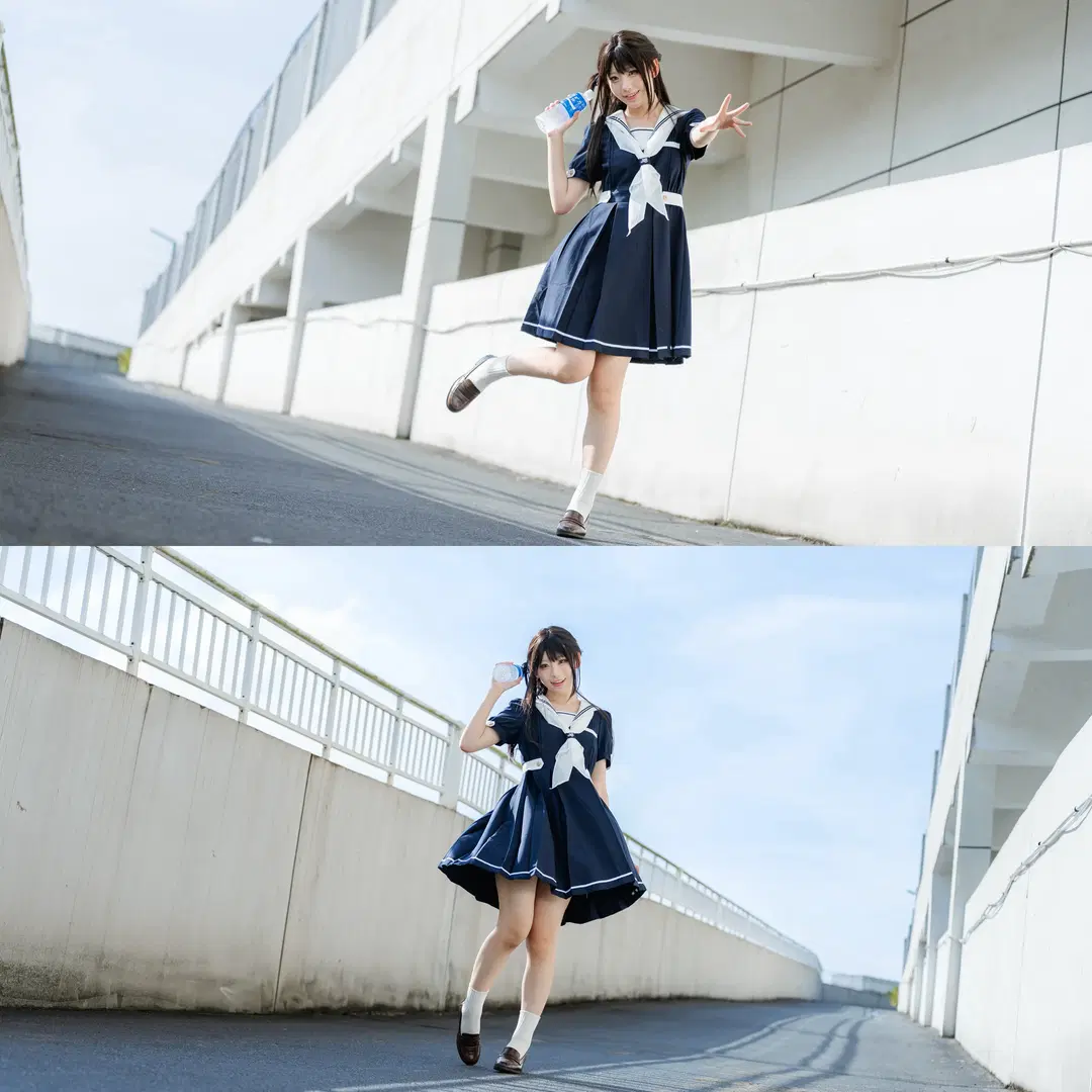 深蓝水手服与纯粹日光 日系JK写真记录 - 橘子皮 - 第9张