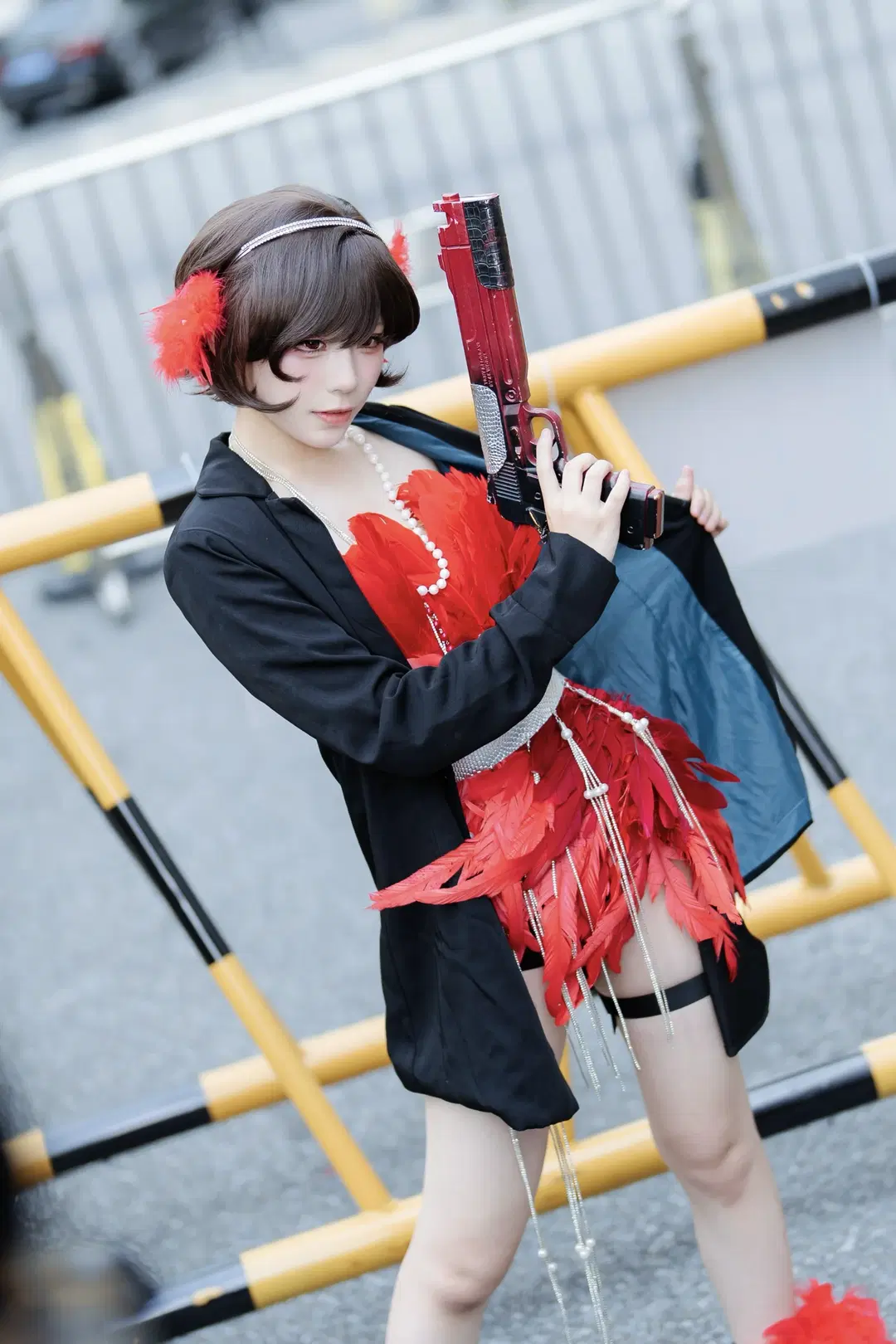 cosplay, 斯奈德cos, 重返未来1999, 漫展返图, 红羽毛造型