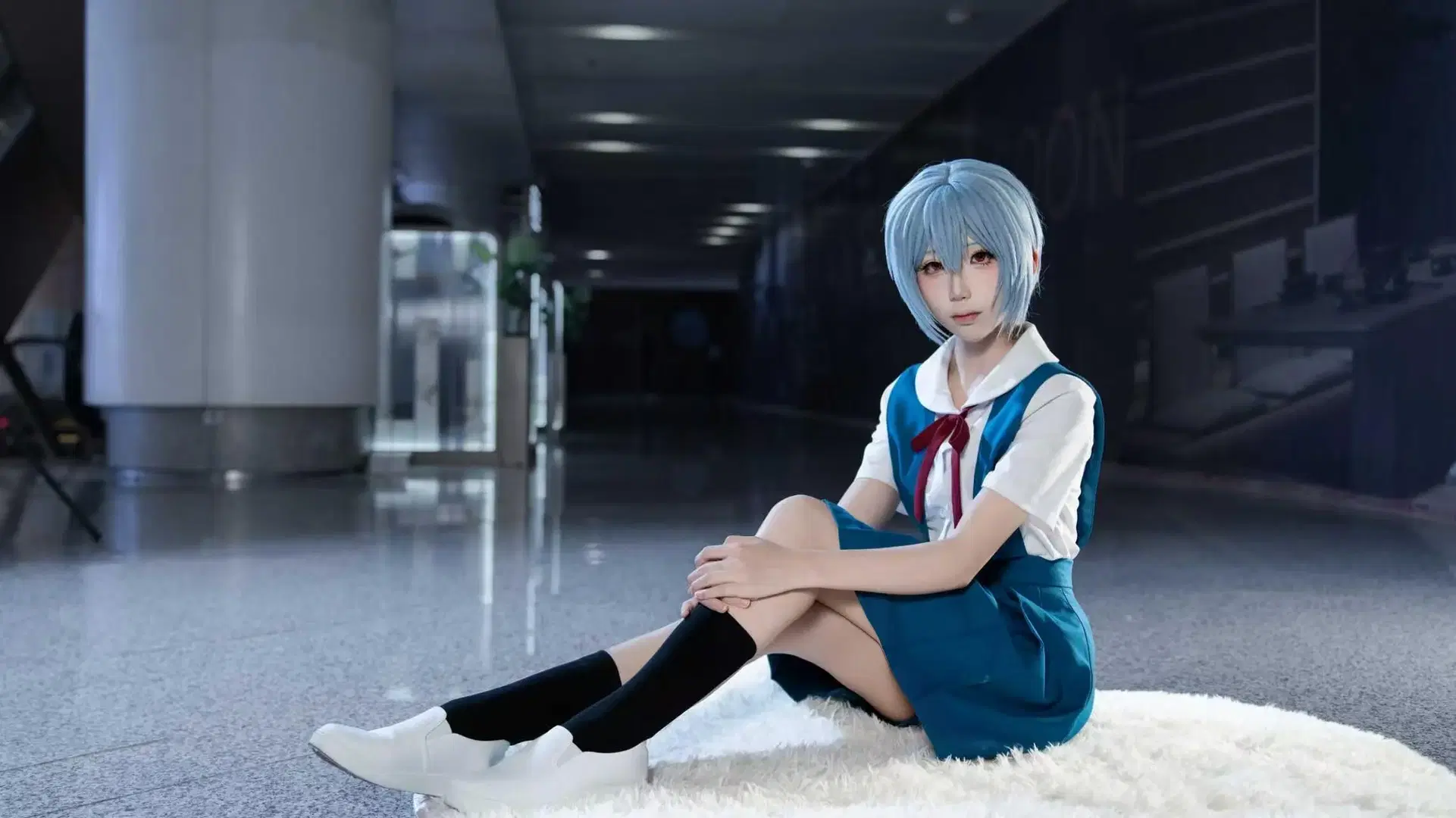 二次元, 校服, 绫波丽cos, 新世纪福音战士, 丝袜