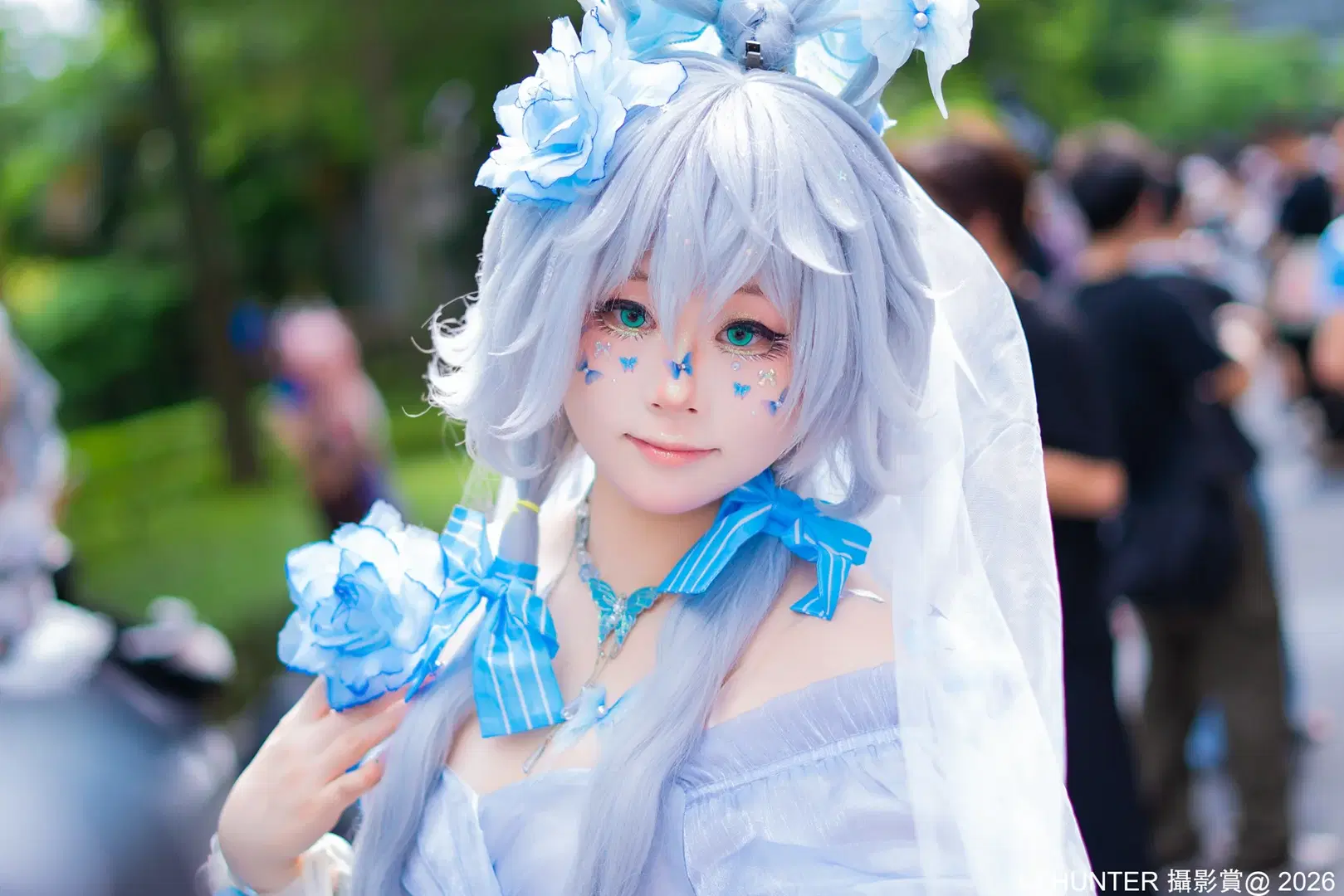 【洛天依 コスプレ】青と白のウェディングドレススタイル、ホタルACGエキスポで輝く - 聆聽獵人 - 2枚目