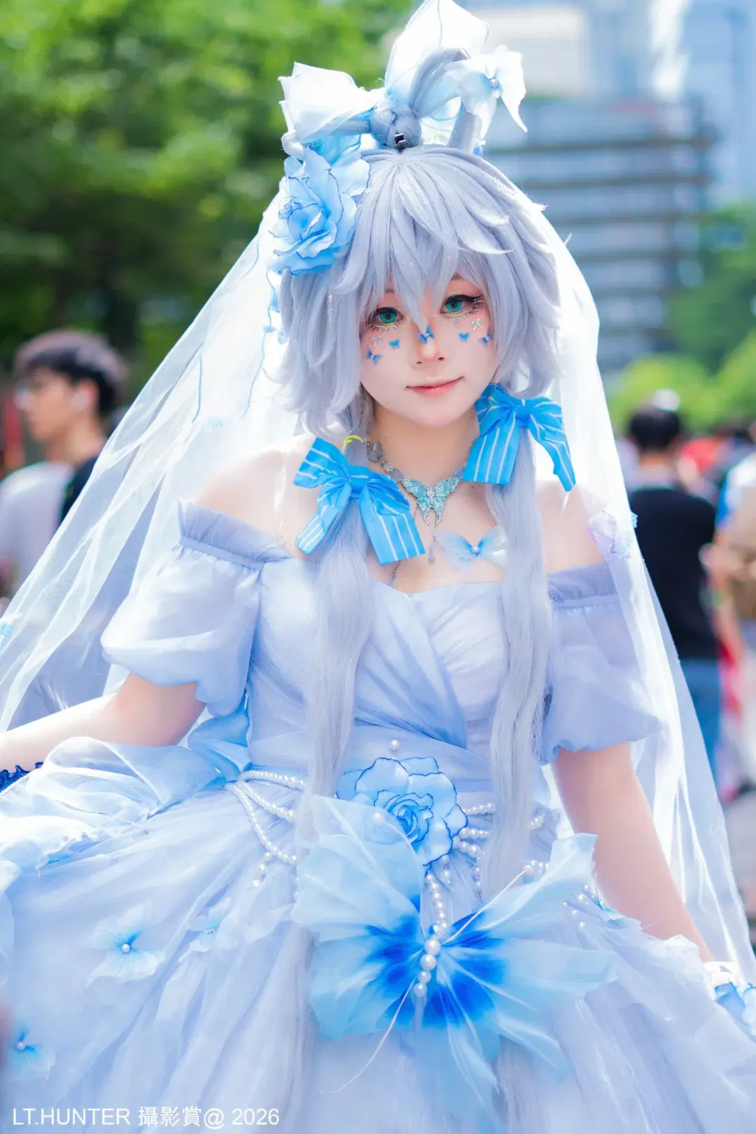 【洛天依 コスプレ】青と白のウェディングドレススタイル、ホタルACGエキスポで輝く - 聆聽獵人 - 5枚目
