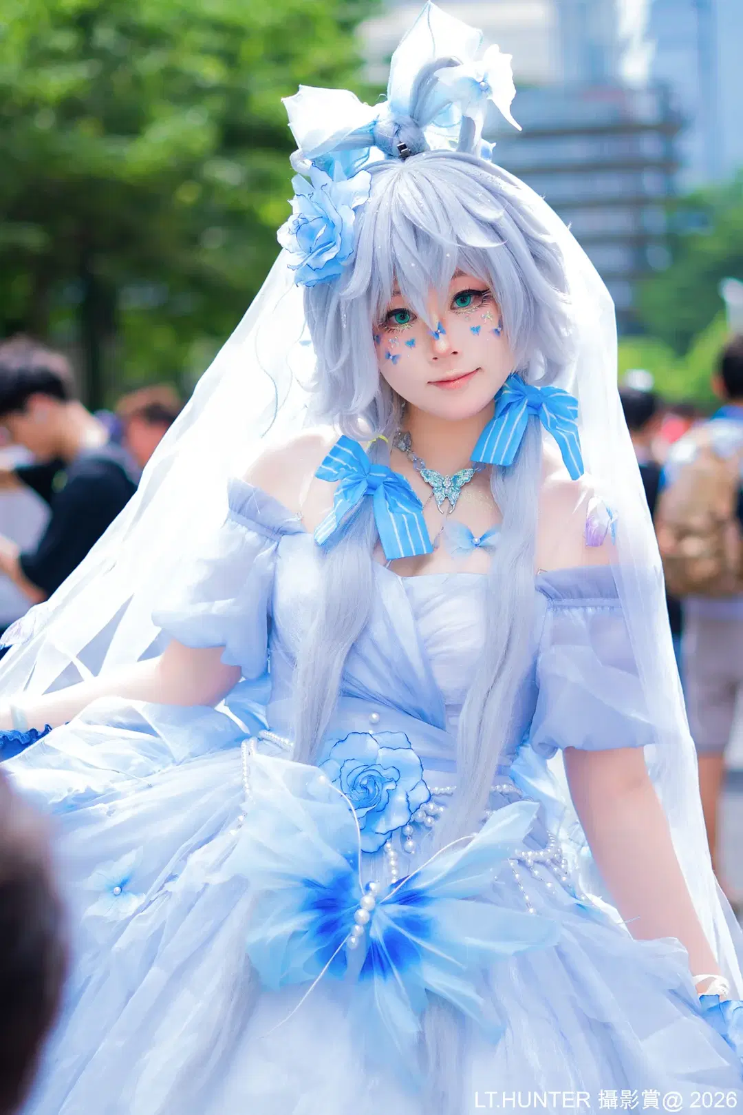 【洛天依 コスプレ】青と白のウェディングドレススタイル、ホタルACGエキスポで輝く - 聆聽獵人 - 6枚目