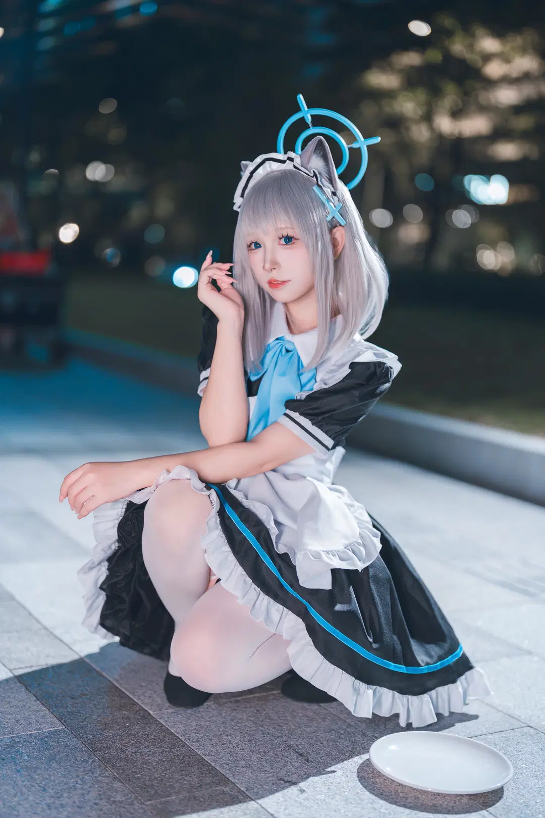 【砂狼白子cos】蔚蓝档案里的女仆小蛋糕 - 茄子酱i - 第3张