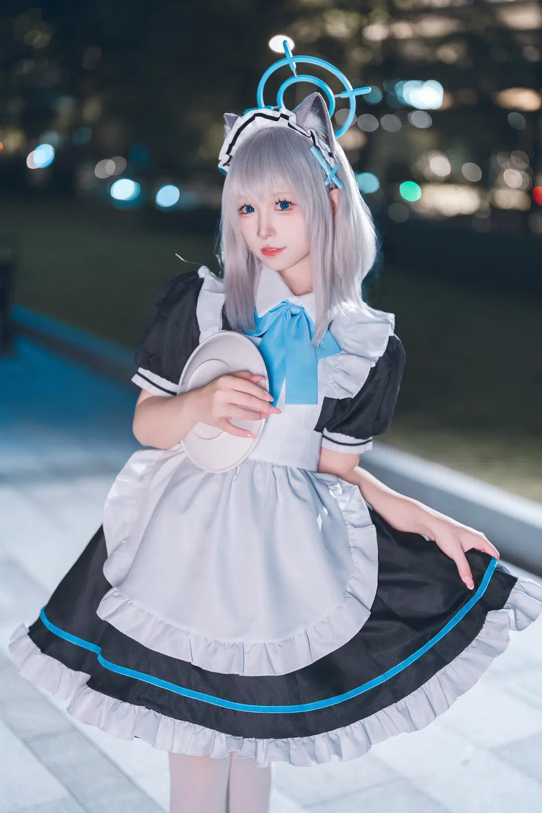 【砂狼白子cos】蔚蓝档案里的女仆小蛋糕 - 茄子酱i - 第4张