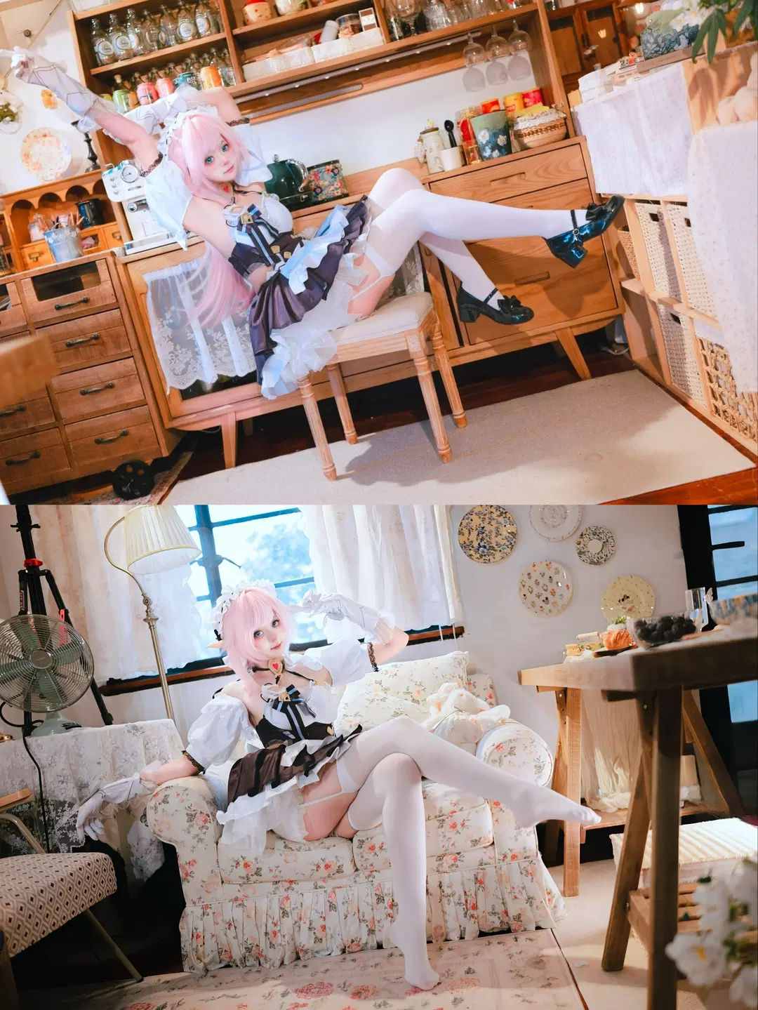 【爱莉希雅cos】崩坏3如果她只是一个享受下午茶的普通女孩 - 淡墨（摄影版） - 第3张