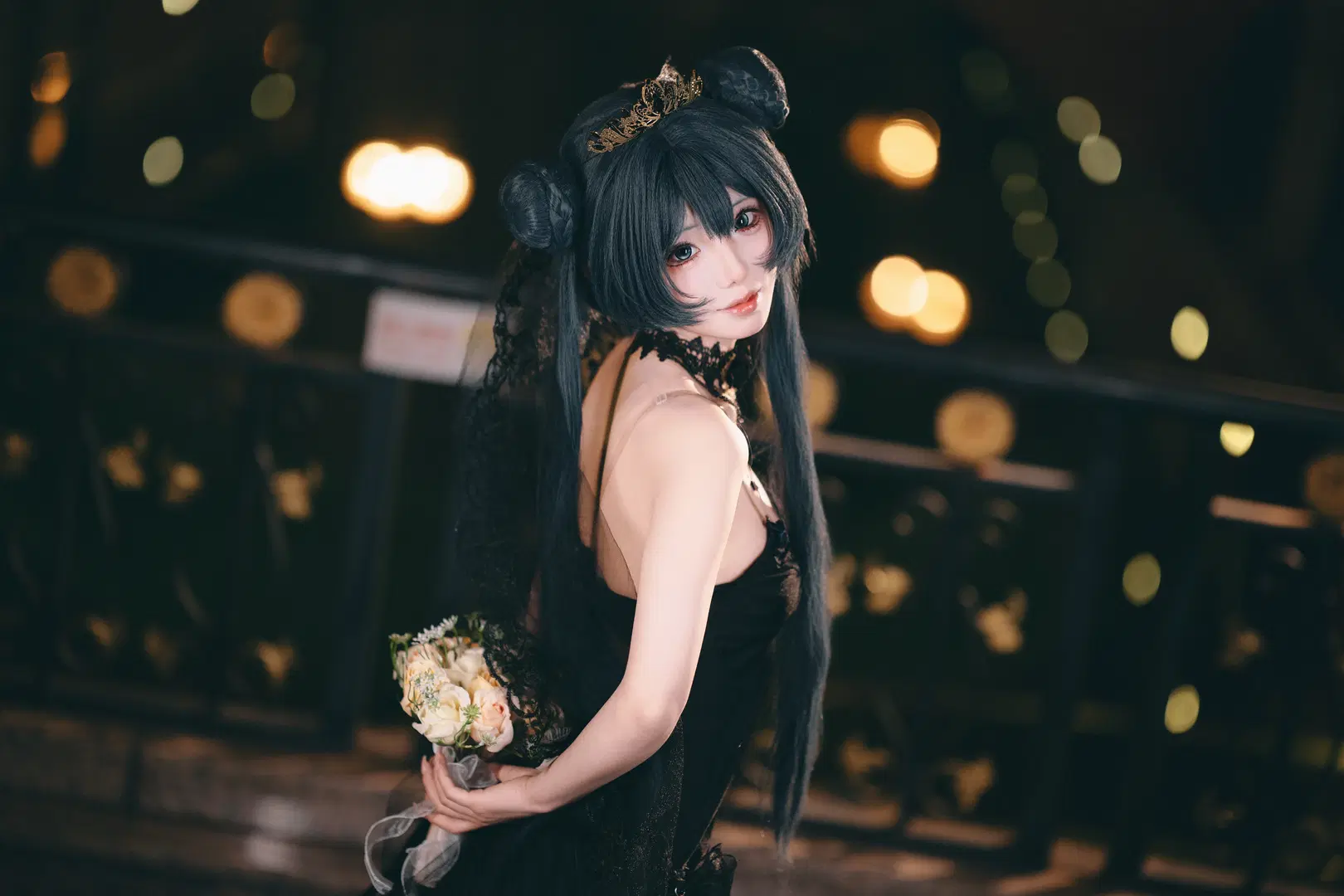 【龍華妃咲cos】蔚藍檔案黑花嫁造型 - Forever Khalil C - 第5張