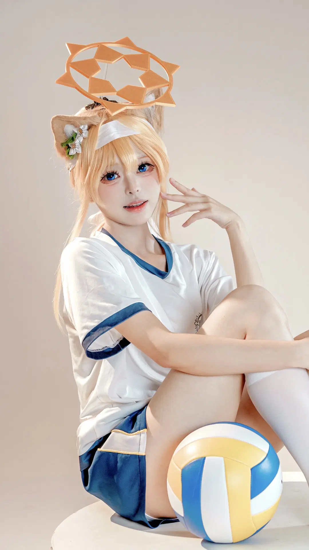 コスプレ, ブルーアーカイブ, スポーティースタイル, 白ストッキング, 伊落マリー コスプレ