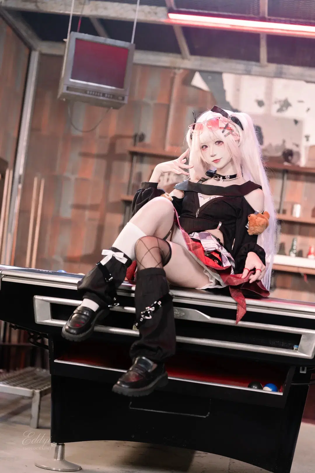 二次元摄影, 崩坏星穹铁道, 花火cos, 机车少女, 丝袜