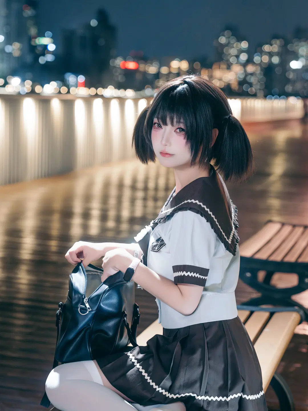 江風與璀璨燈火下的水手服夜景攝影 - 蒋书剑 - 第10張