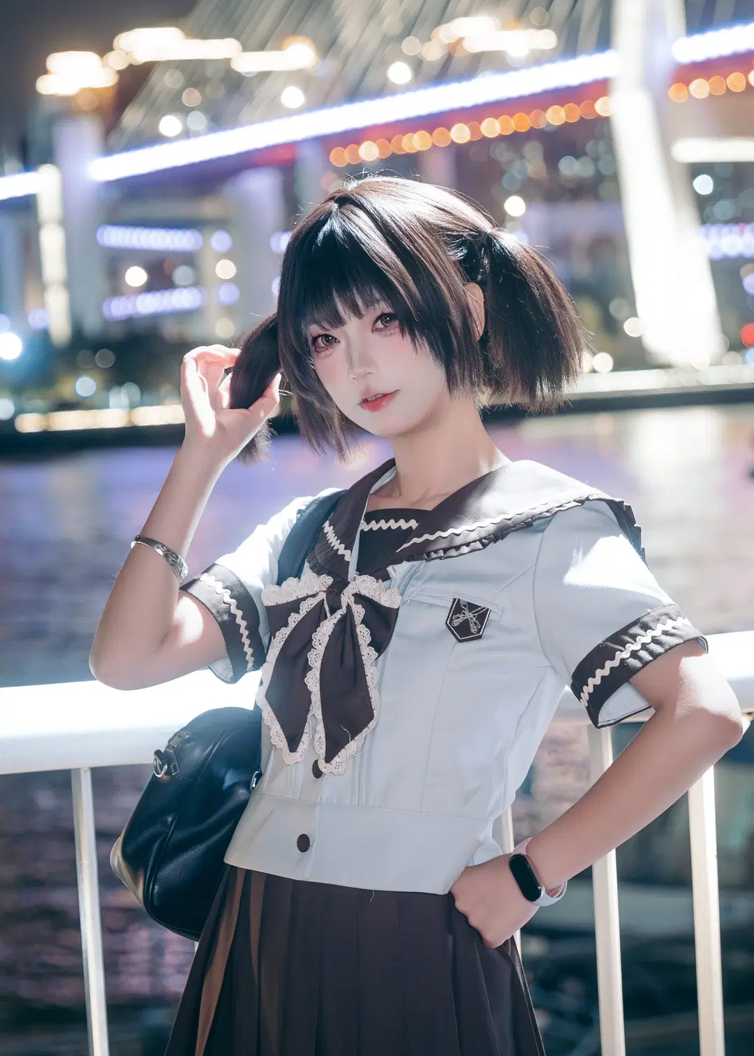 江風與璀璨燈火下的水手服夜景攝影 - 蒋书剑 - 第2張