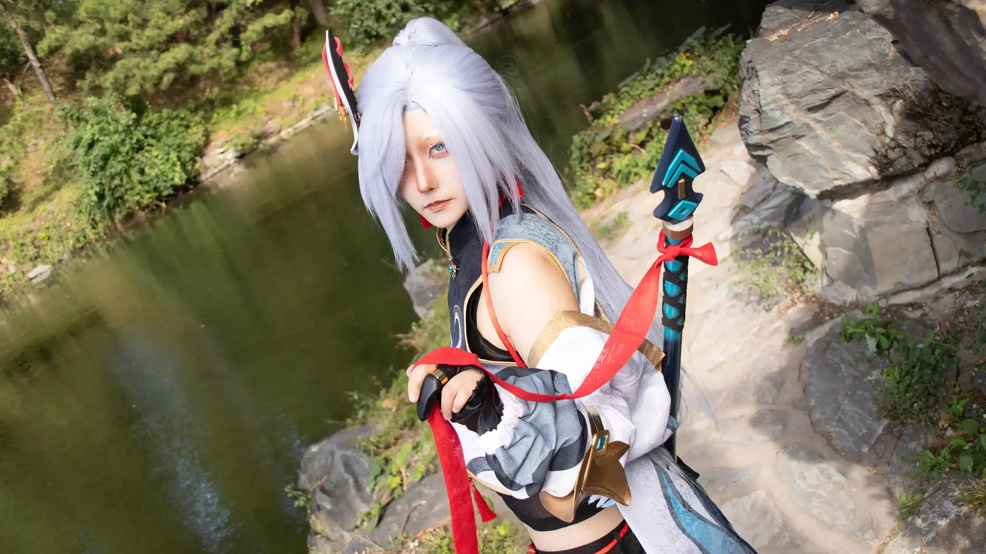 古风cosplay, 申鹤cos, 外景正片, 国风角色扮演, 性转cos
